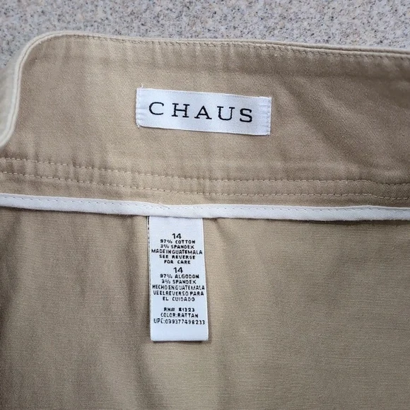 Chaus basic khaki skirt, women's size 14 - Picture 9 of 10